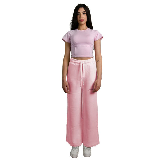Hinnominate Pink Cotton Women Palazzo Pants
