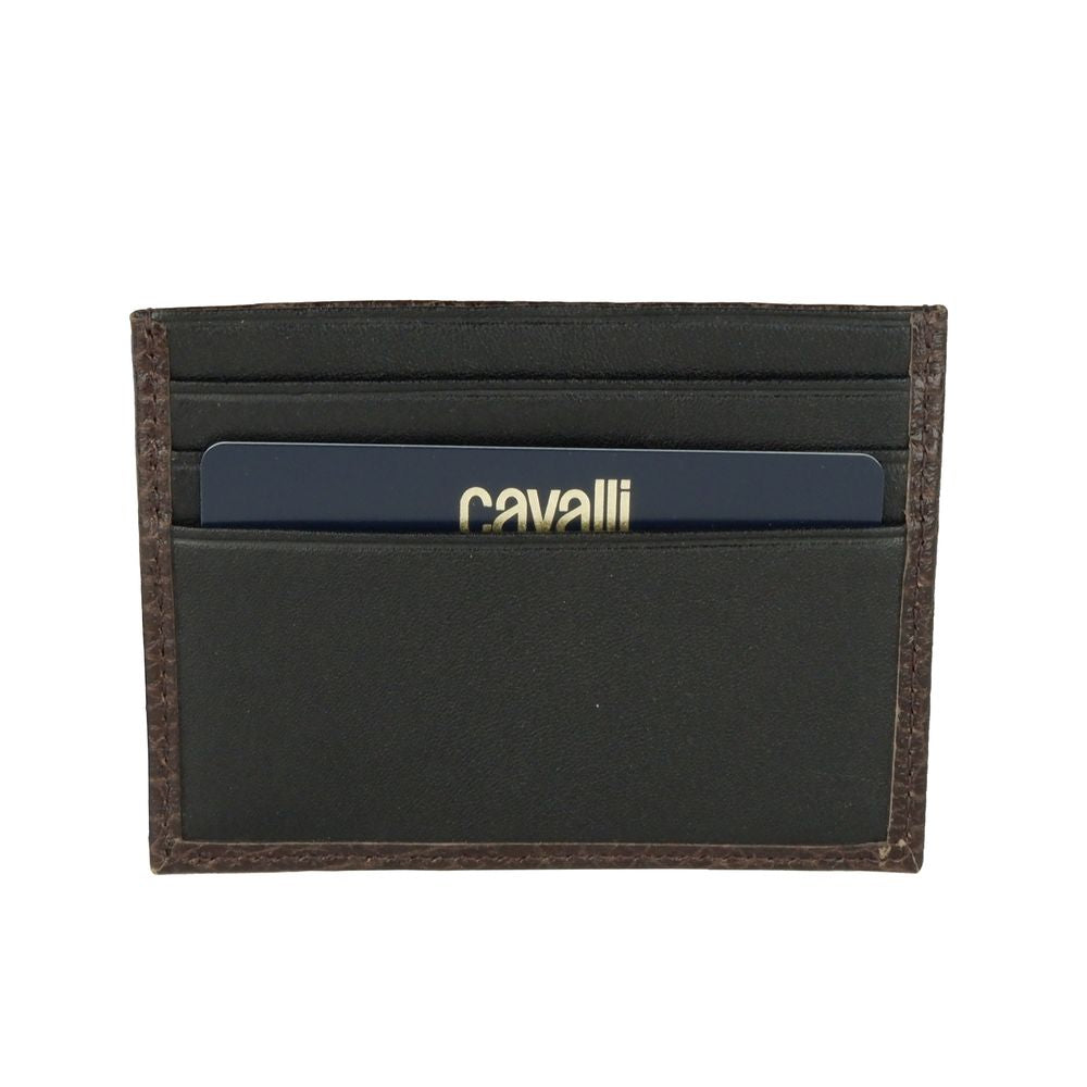 Cavalli Class Brown Calfskin Cardholder