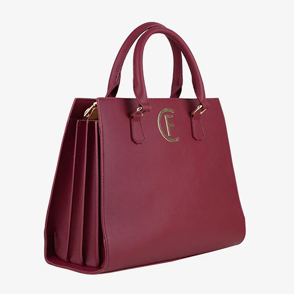 CRISTINAEFFE Bordeaux Faux Leather Women Shoulder Bag