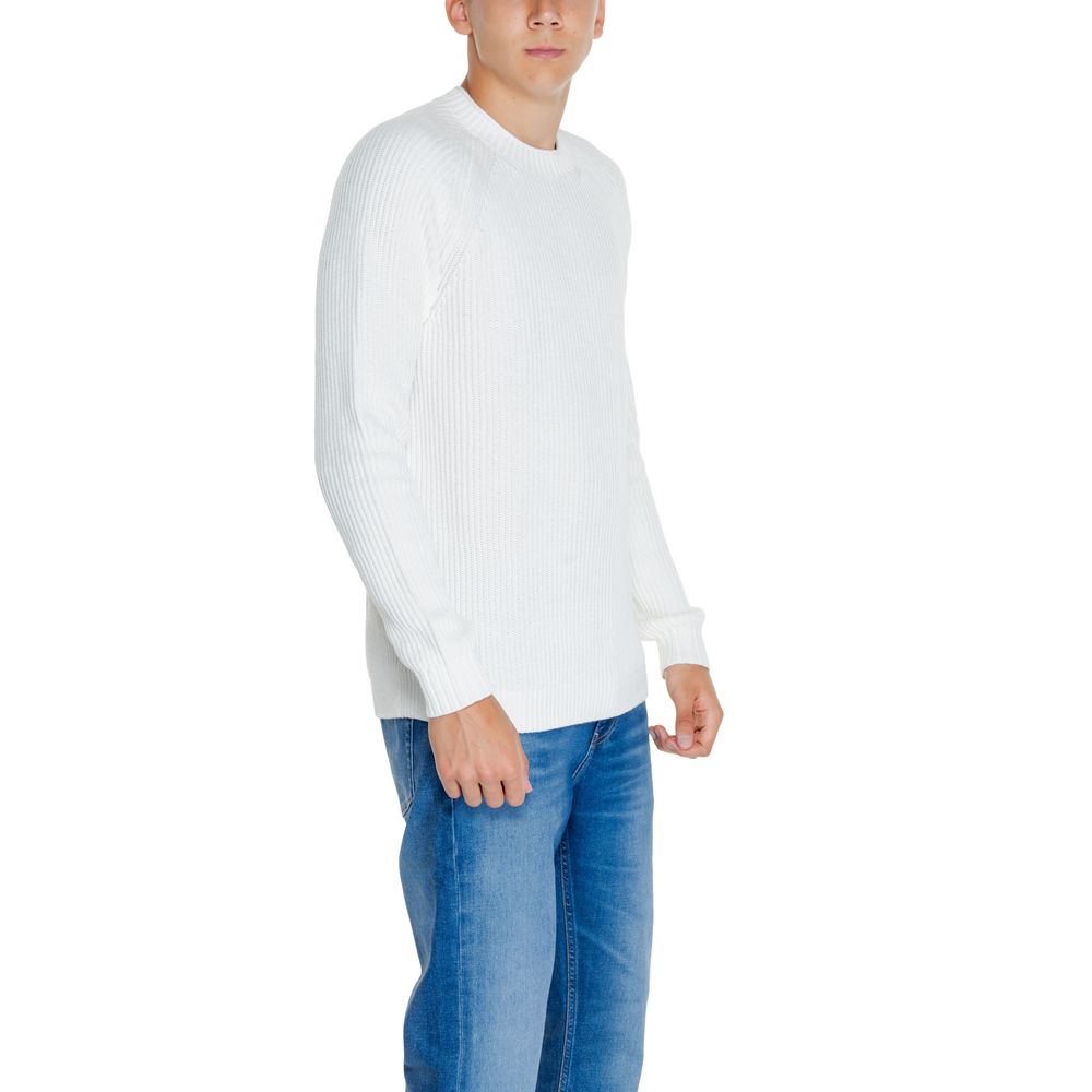 Calvin Klein Jeans White Organic Cotton Sweatshirt