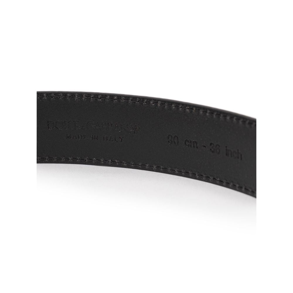 Dolce & Gabbana Black Leather Regular Belt