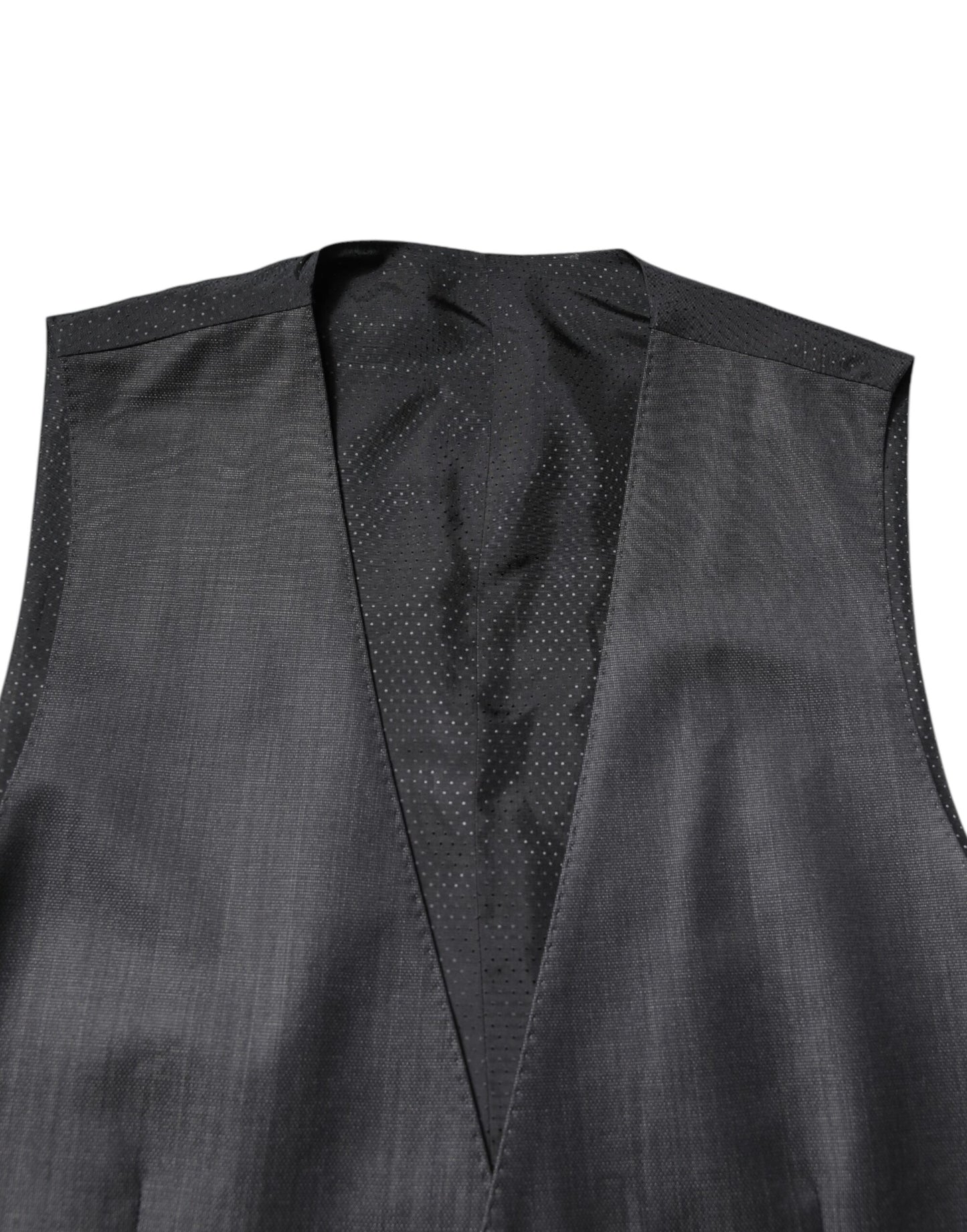 Dolce & Gabbana Black Wool Waistcoat Dress Formal Vest