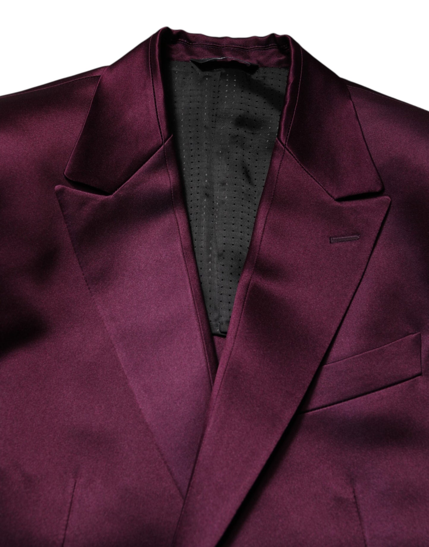 Dolce & Gabbana Dark Purple Silk 3Piece Single Breasted Suit