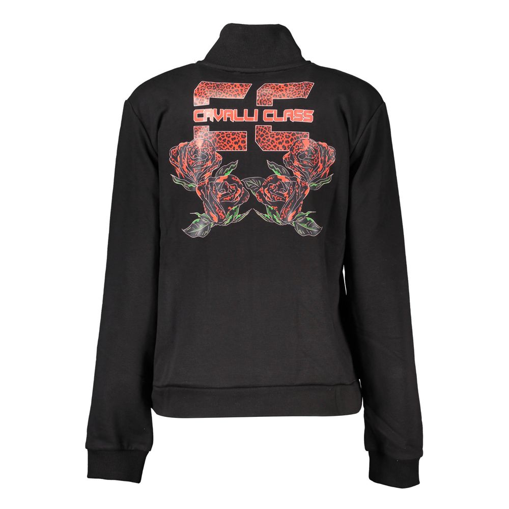 Cavalli Class Black Cotton Sweatshirt