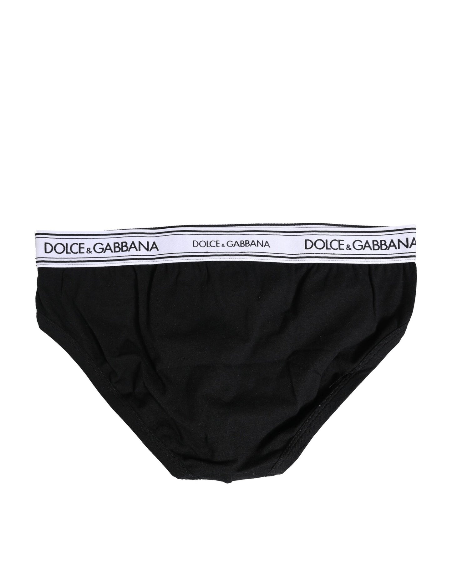 Dolce & Gabbana Black Cotton Stretch Regular Brief Underwear