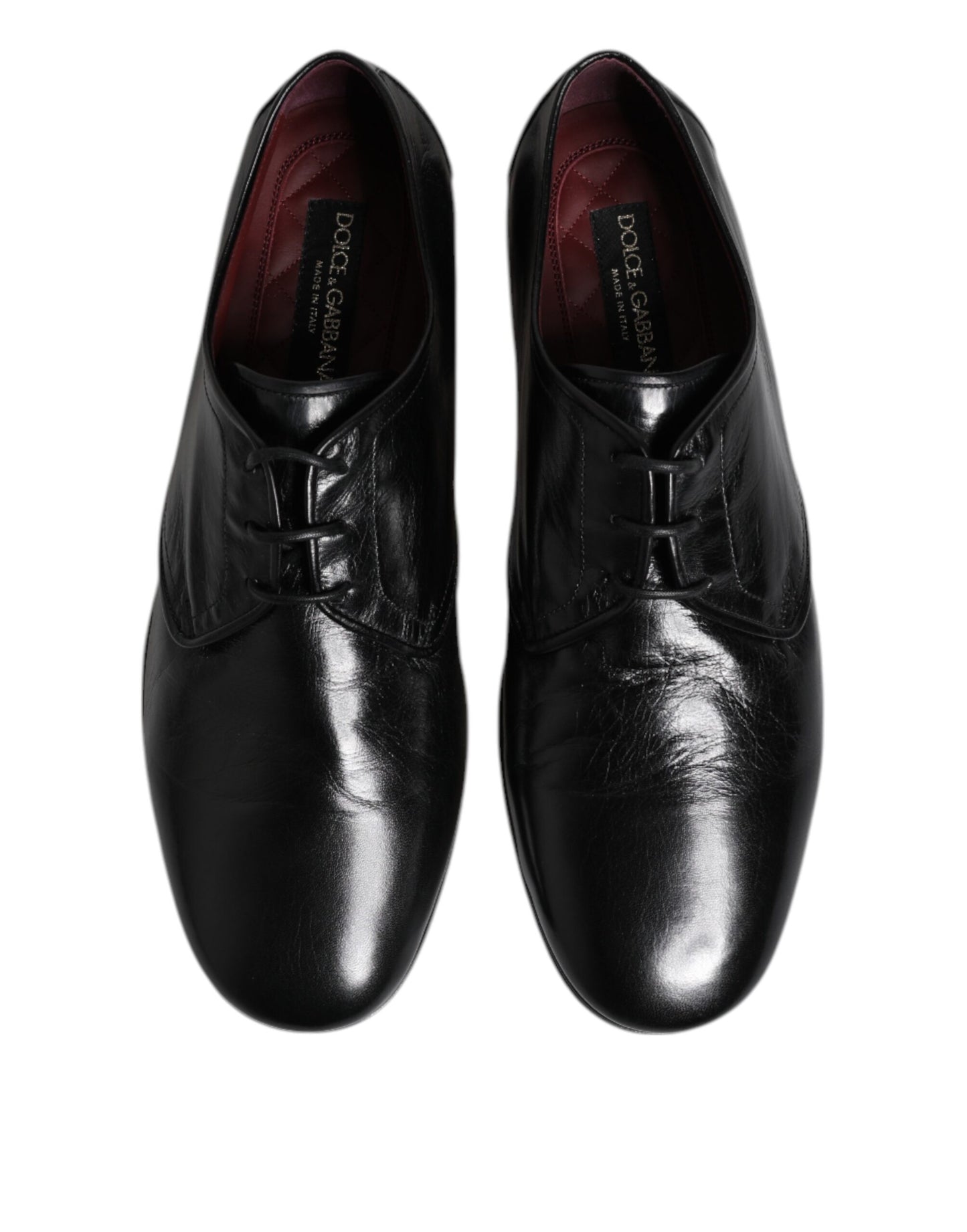 Dolce & Gabbana Black Leather Lace Up Derby Dress Formal Shoes