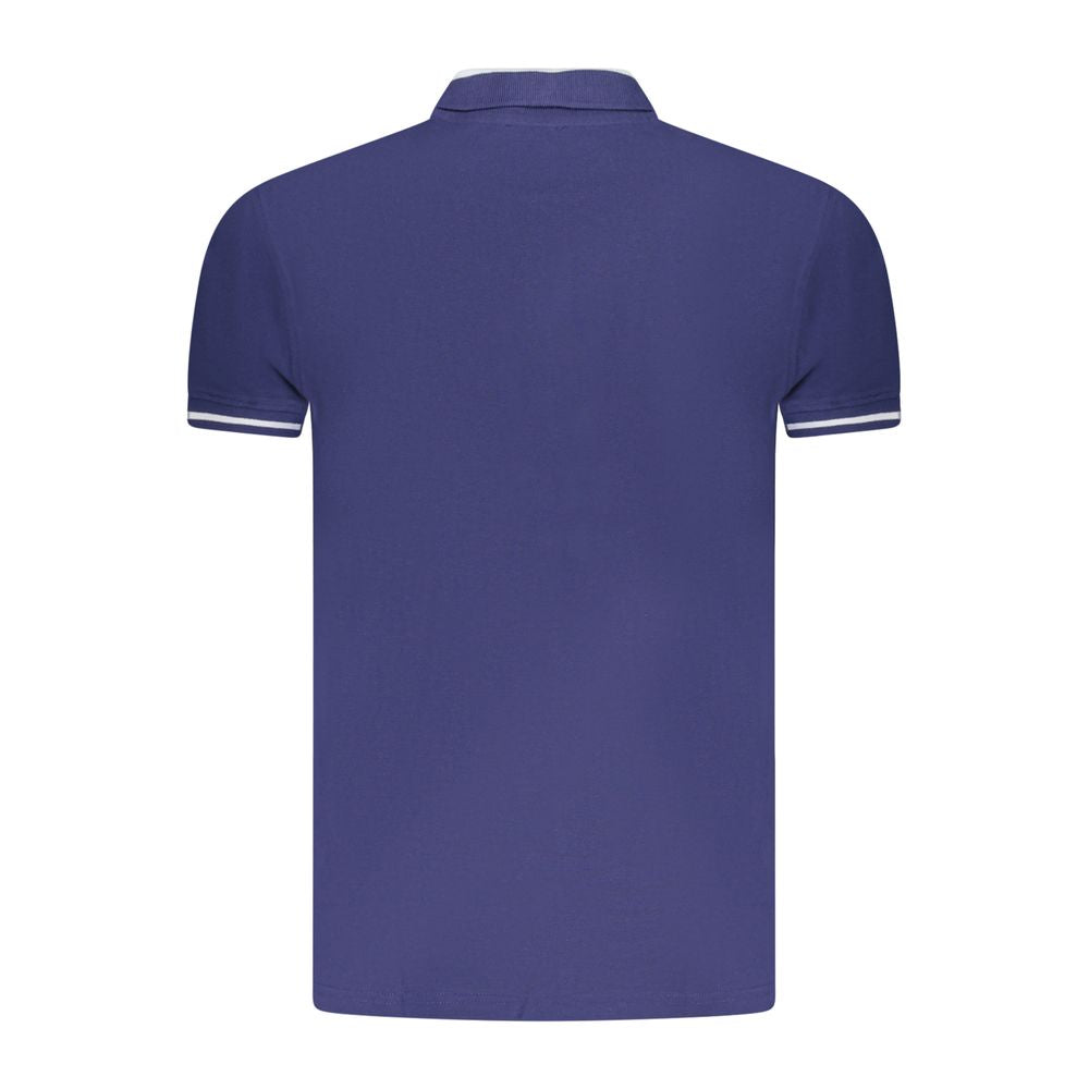 Cavalli Class Blue Cotton Polo Shirt