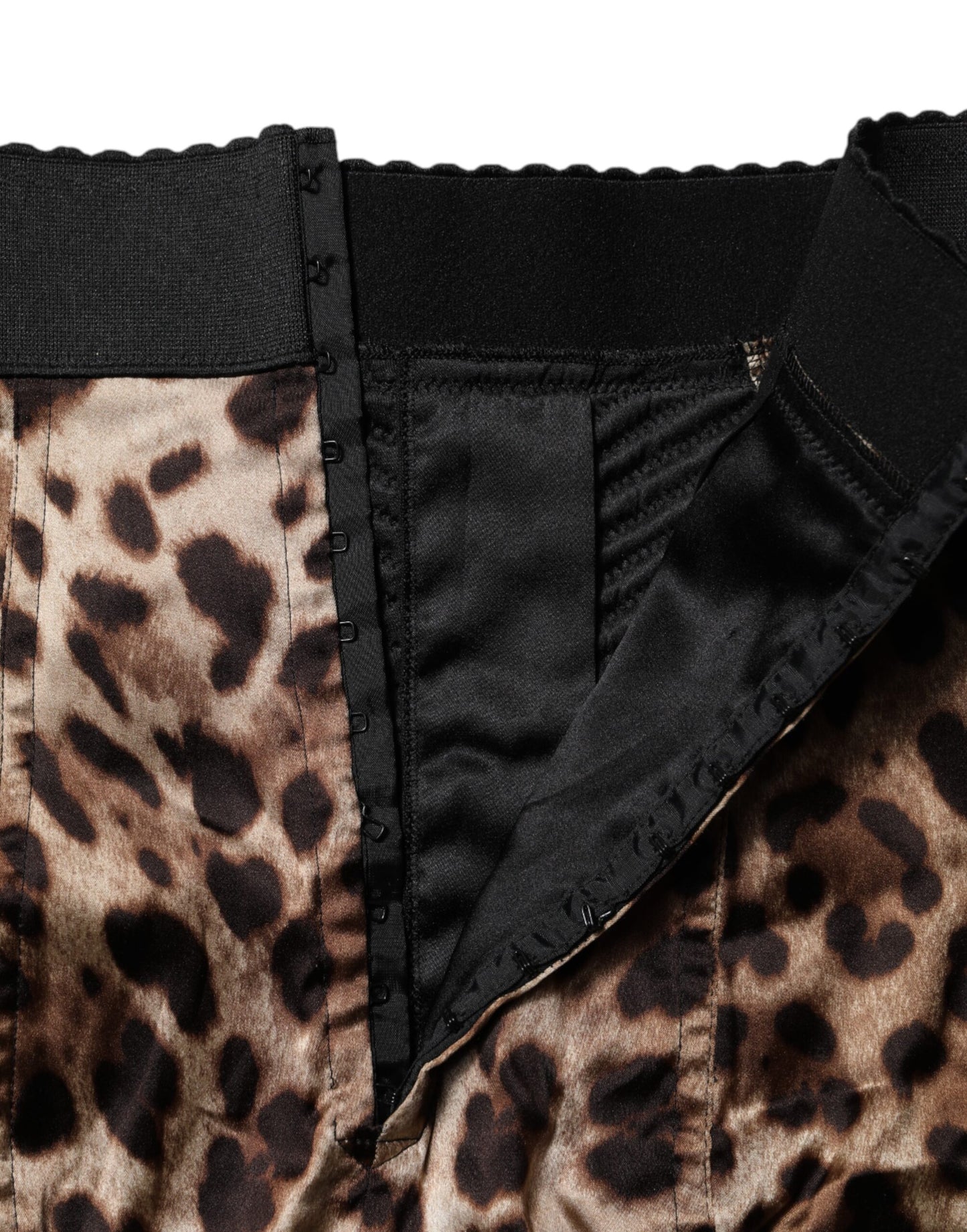 Dolce & Gabbana Brown Leopard High Waist Hot Pants Shorts