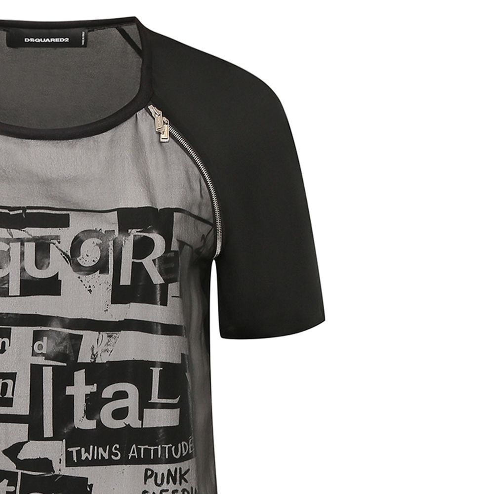 Dsquared² Black Silk Casual Dress