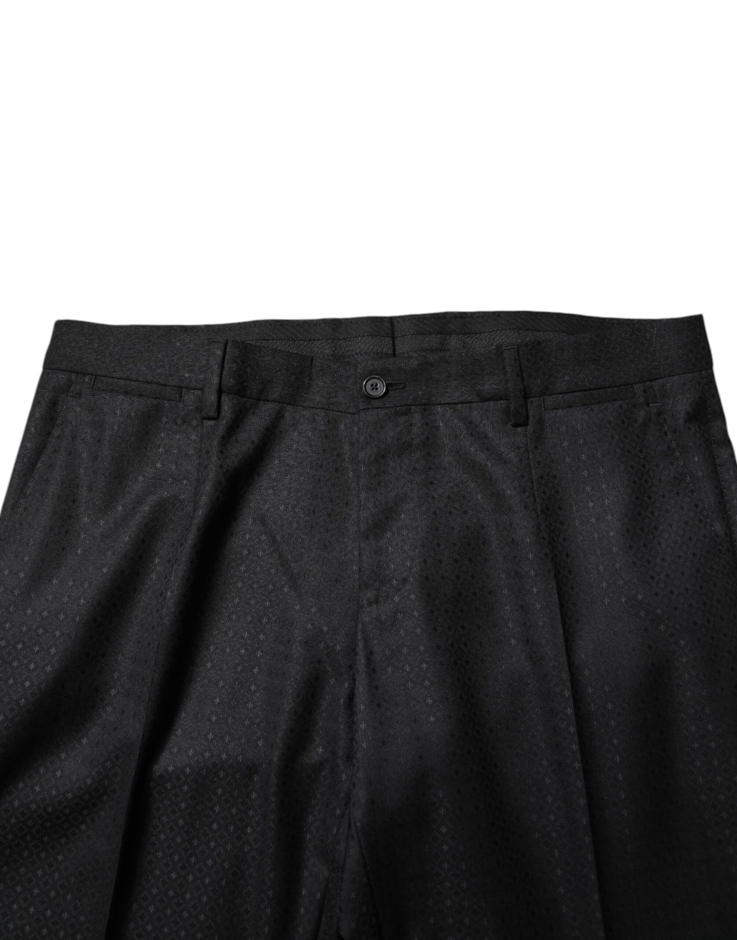 Dolce & Gabbana Black Jacquard Single Breasted 2 Piece Suit