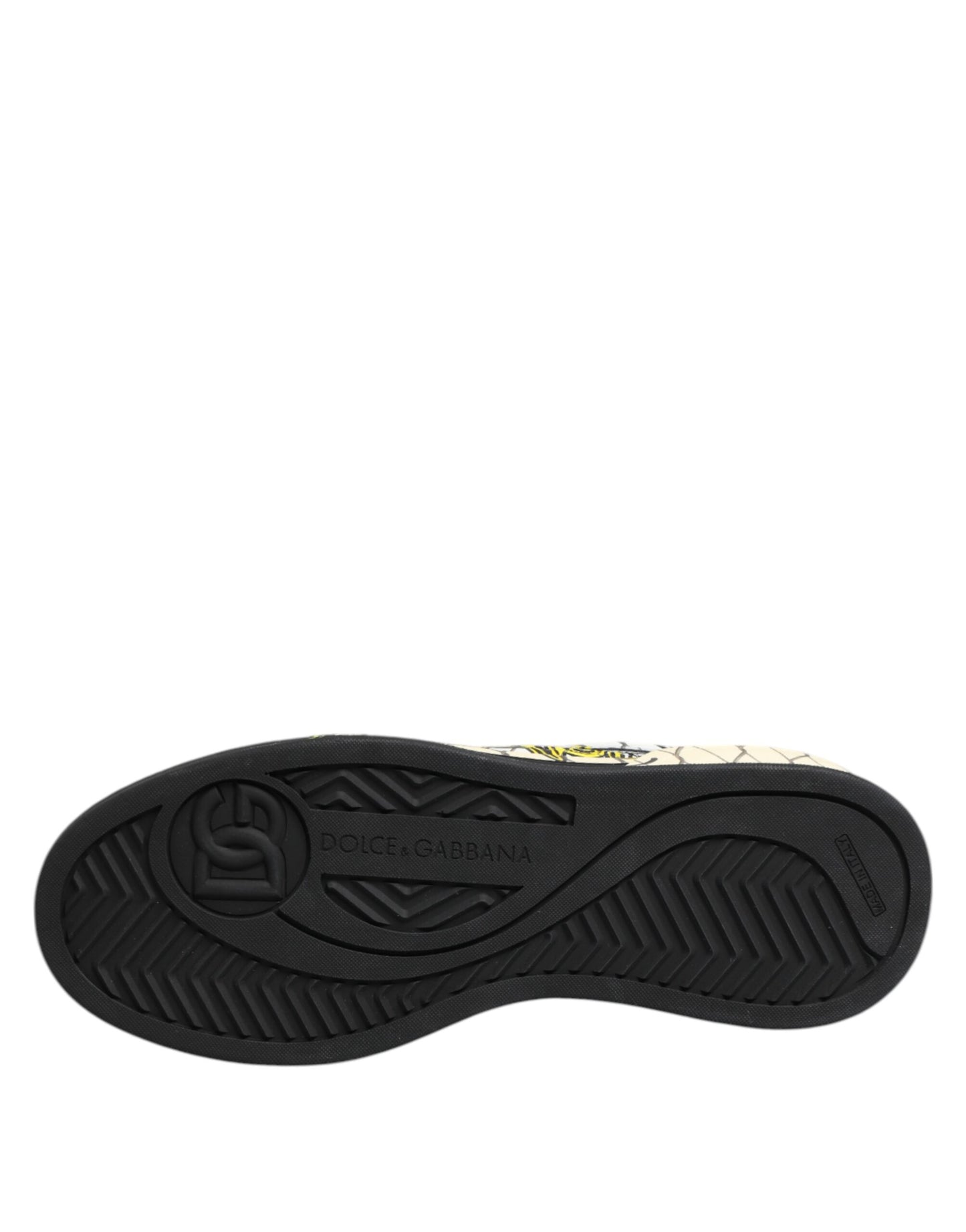 Dolce & Gabbana White Logo Print Low Top Men Sneakers Shoes