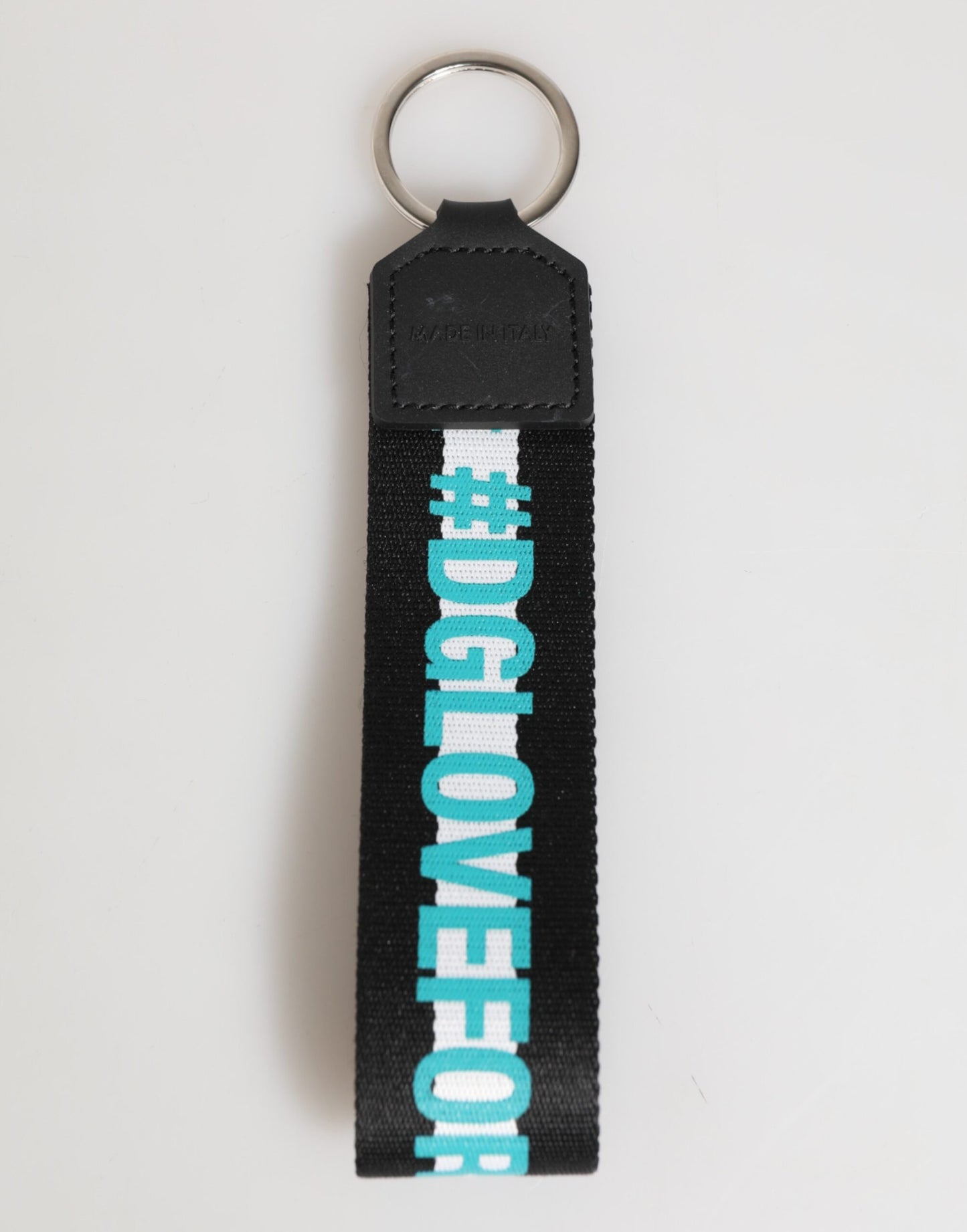 Dolce & Gabbana Multicolor Logo Polyester Brass Holder Keychain Keyring