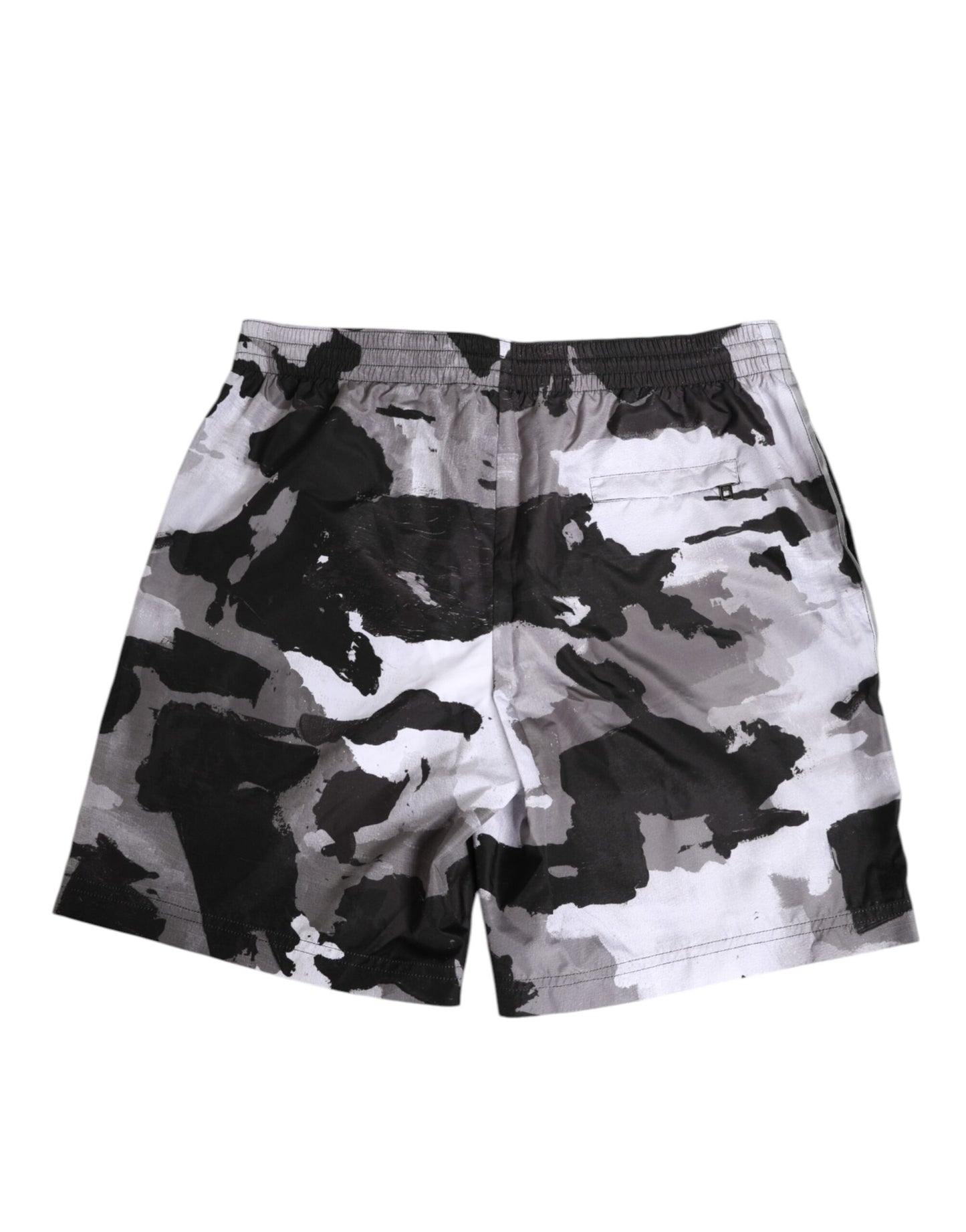 Dolce & Gabbana Black White Camouflage DG Logo Men Swimwear