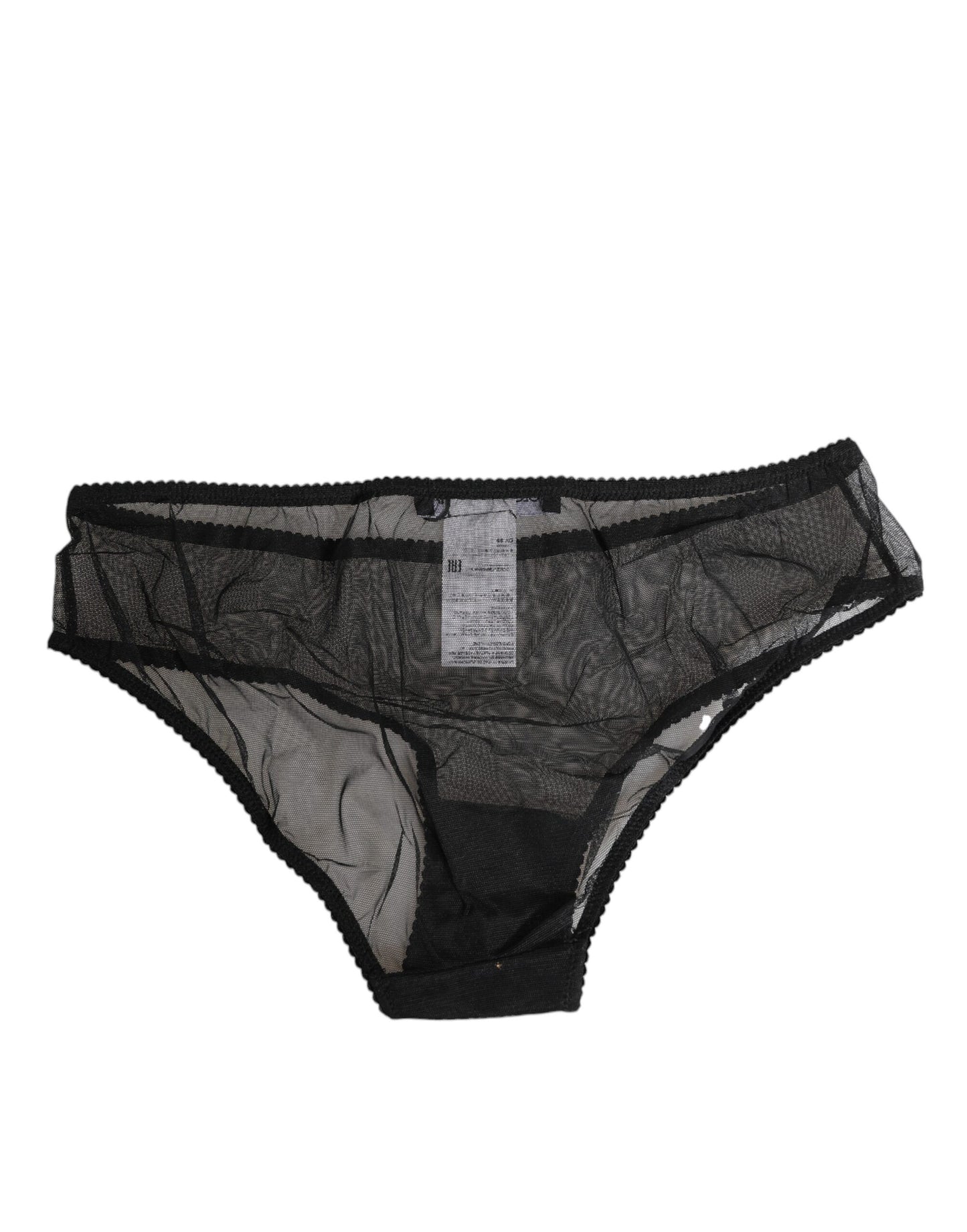 Dolce & Gabbana Black Sheer Mesh Lace Bikini Briefs Underwear