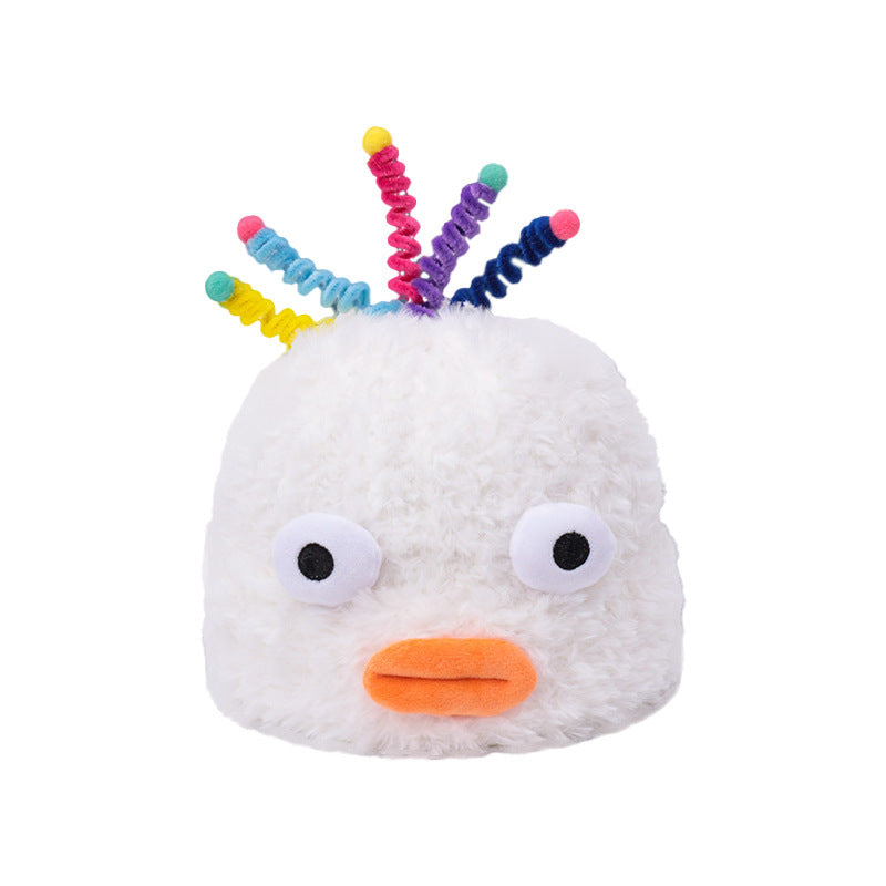 Casual Cute Sleeve Cap Warm, Comfortable And Breathable Plush Bonnet