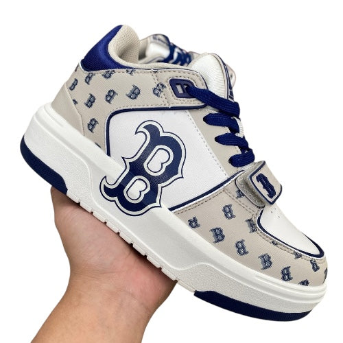 MLB white gray blue pure original ⚡️MLB new NY presbyopia fashion versatile and comfortable men and women sneakers