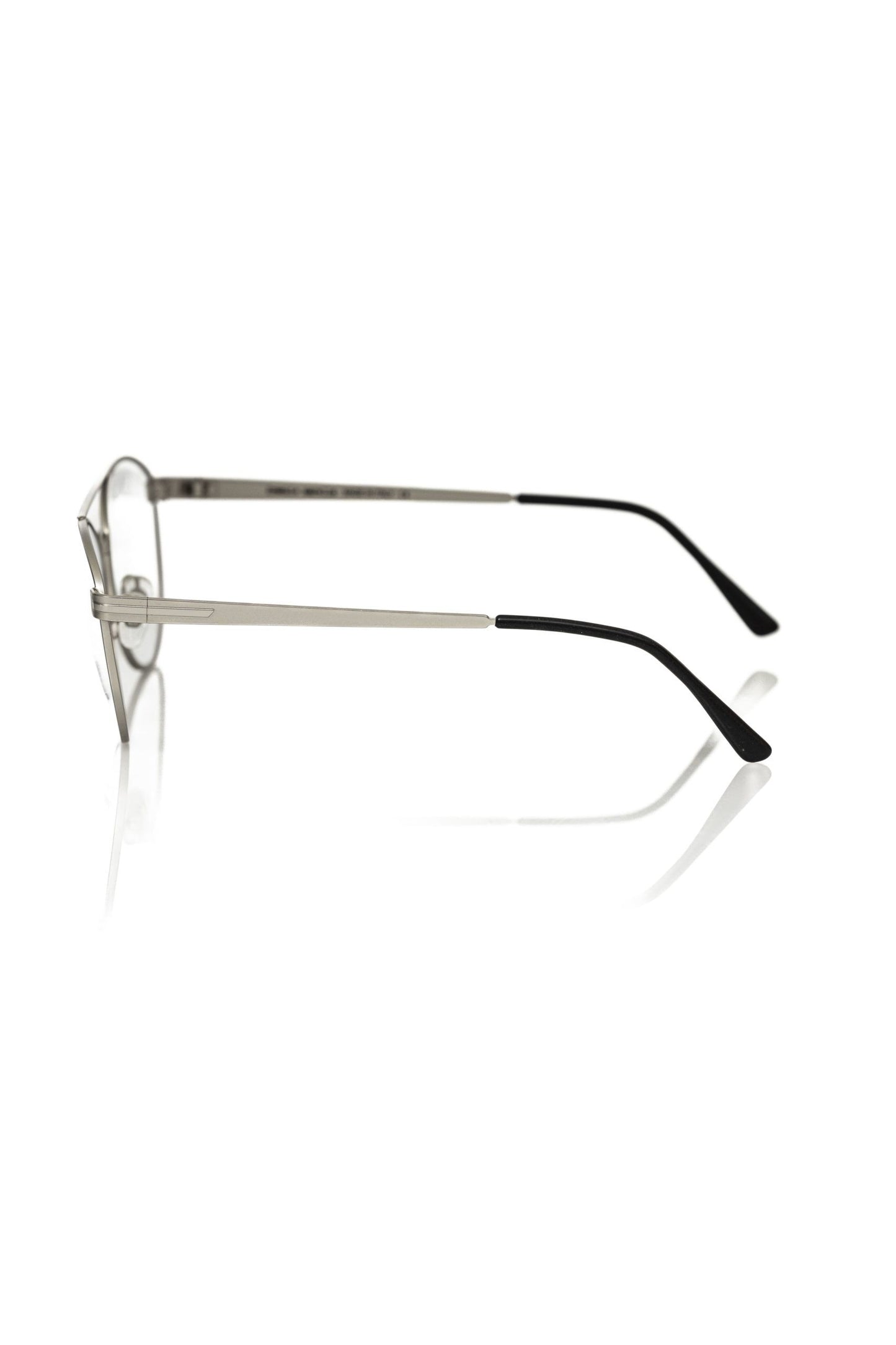 Frankie Morello Silver Metallic Mens Eyeglass Frame