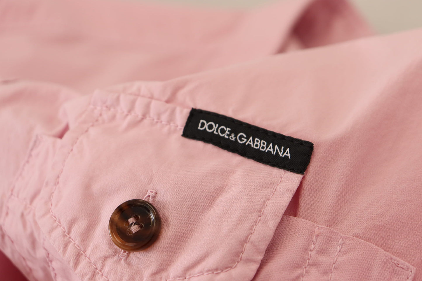 Dolce & Gabbana Pink Casual Button Down Long Sleeves Shirt