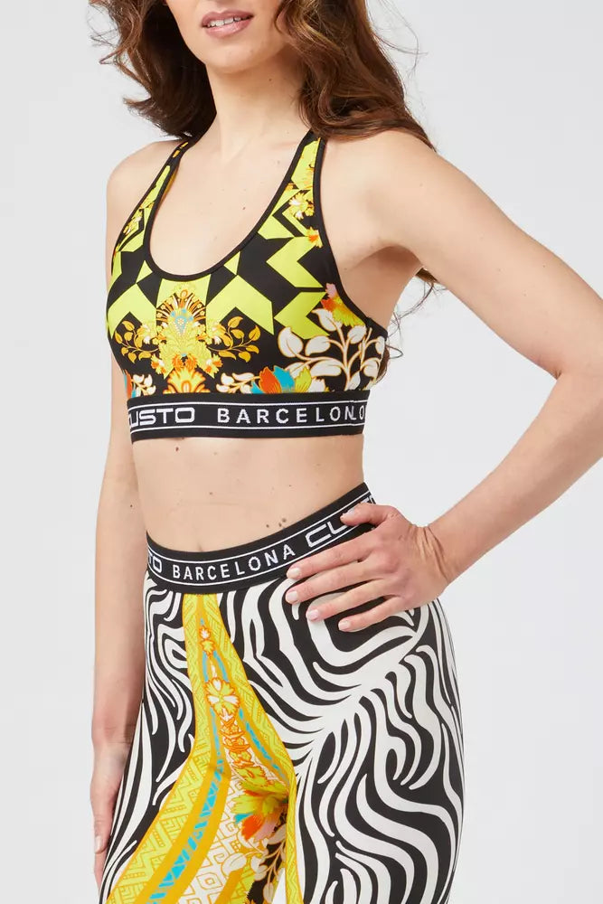 Custo Barcelona Yellow Polyamide T-Shirt