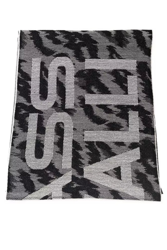 Cavalli Class Gray Wool Scarf