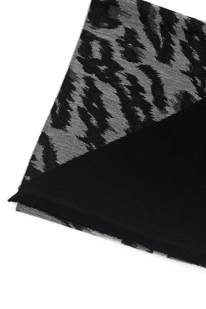 Cavalli Class Gray Wool Scarf