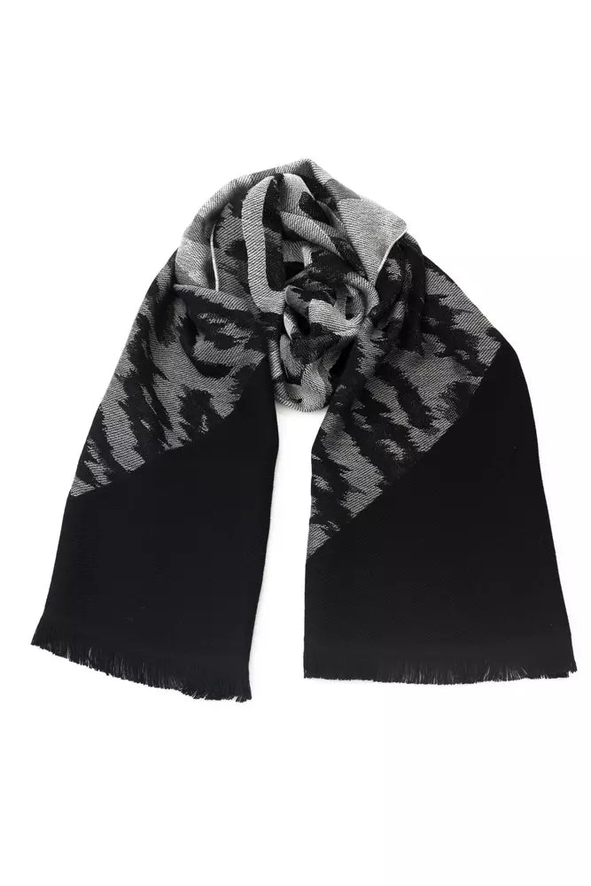 Cavalli Class Gray Wool Scarf