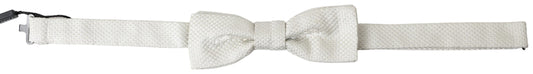 Dolce & Gabbana Ivory Silk Adjustable Neck Papillon Men Bow Tie