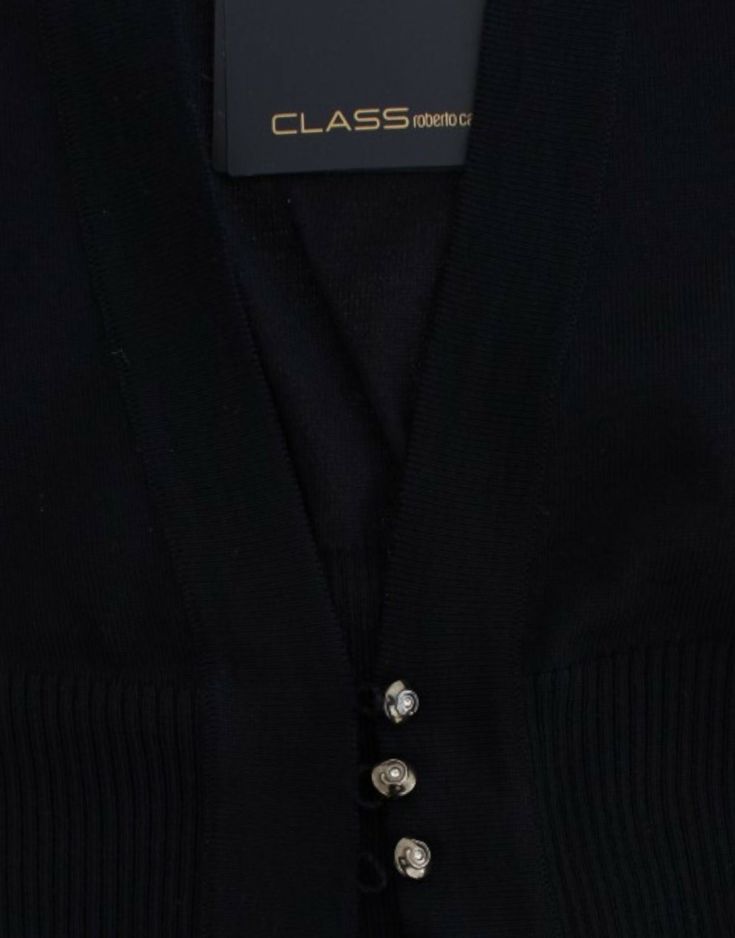 Cavalli Black cropped wool cardigan