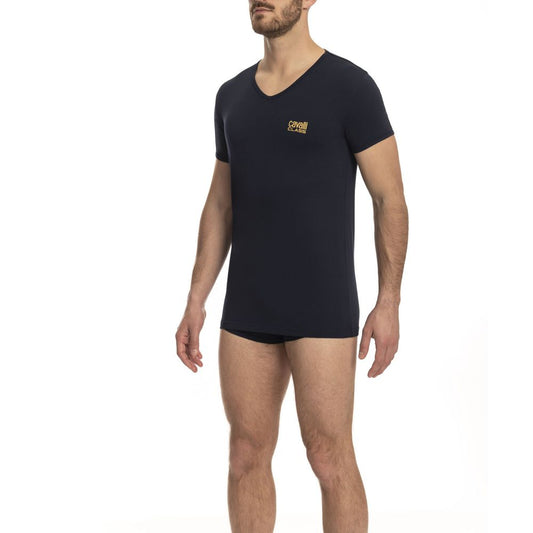 Cavalli Class Blue Cotton T-Shirt