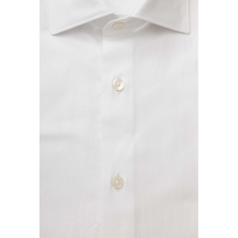 Bagutta White Cotton Men's Shirt