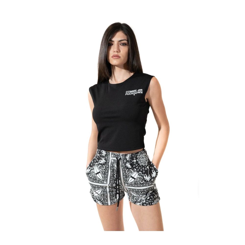 Comme Des Fuckdown Black Cotton Women's Shorts