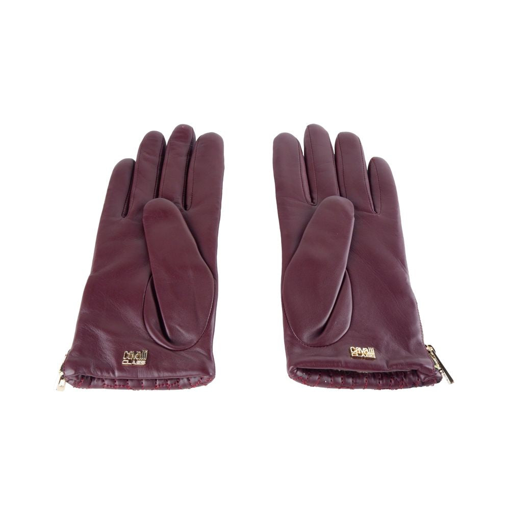 Cavalli Class Red Lambskin Glove