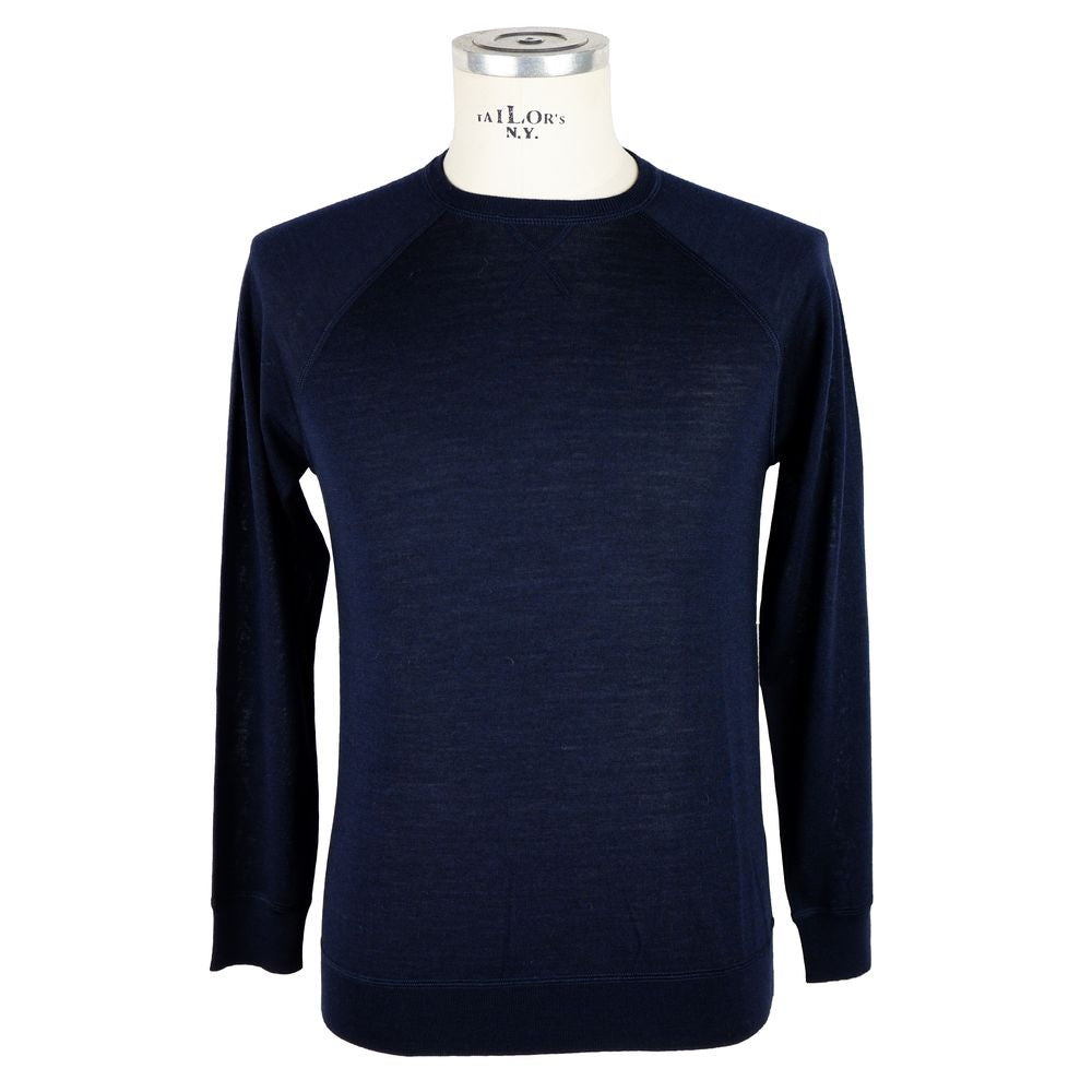 Emilio Romanelli Blue Cashmere Men Sweater