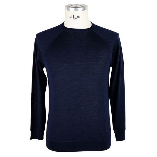 Emilio Romanelli Blue Cashmere Men Sweater