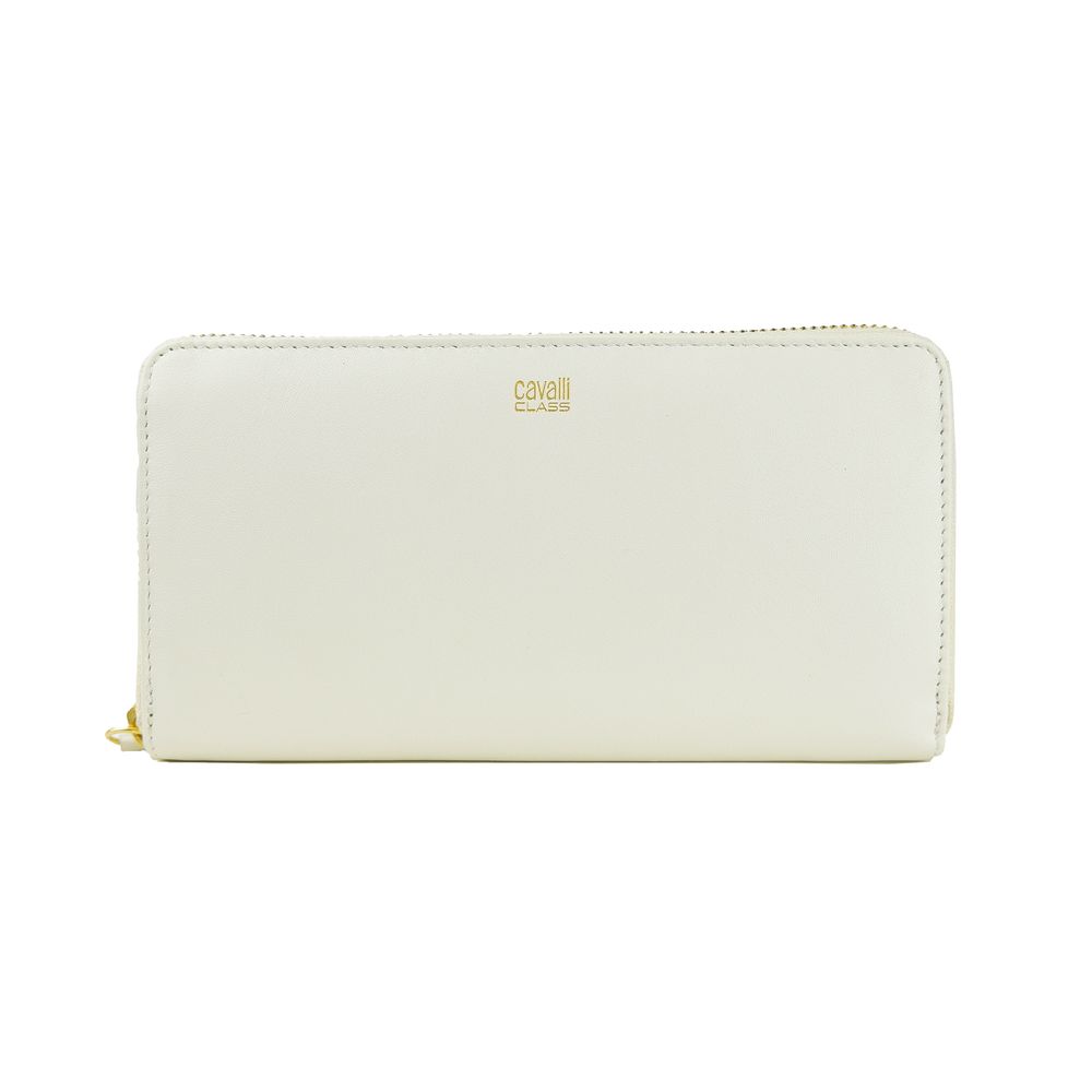 Cavalli Class White Calfskin Wallet