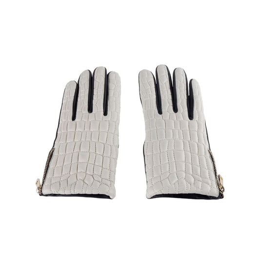 Cavalli Class Gray Lambskin Glove