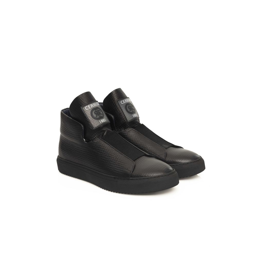 Cerruti 1881 Black Calfskin Sneaker