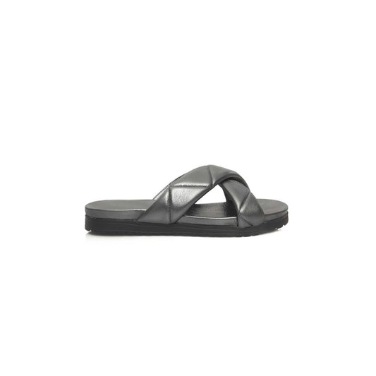 Cerruti 1881 Gray Lambskin Sandal