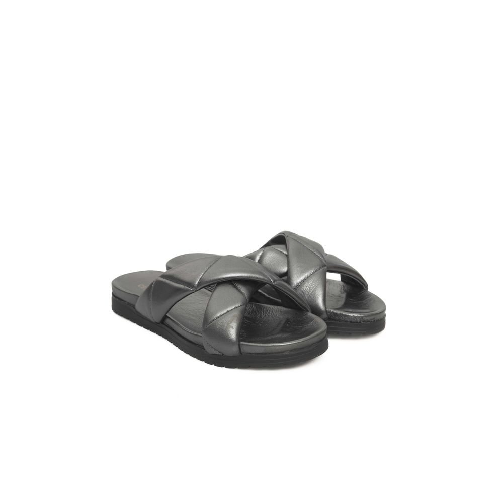 Cerruti 1881 Gray Lambskin Sandal