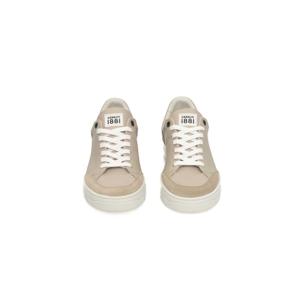 Cerruti 1881 Beige Cowhide Sneaker