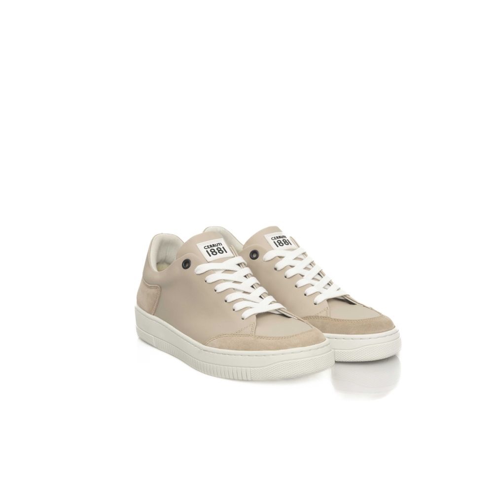 Cerruti 1881 Beige Cowhide Sneaker