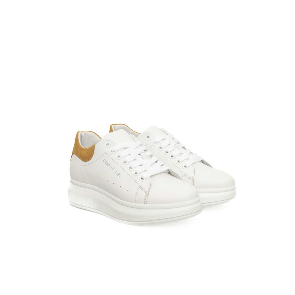 Cerruti 1881 White Cowhide Sneaker