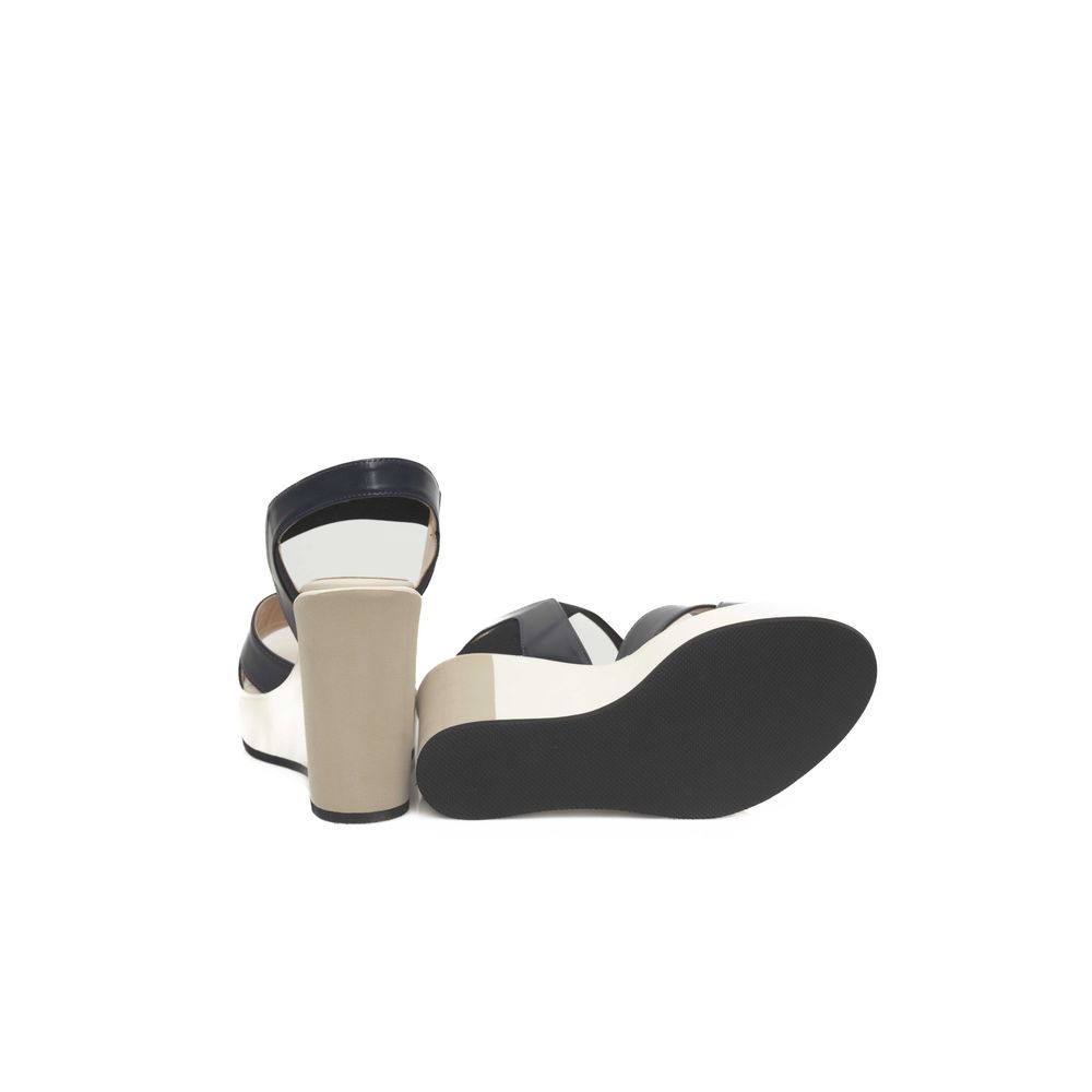 Cerruti 1881 Blue Calfskin Sandal