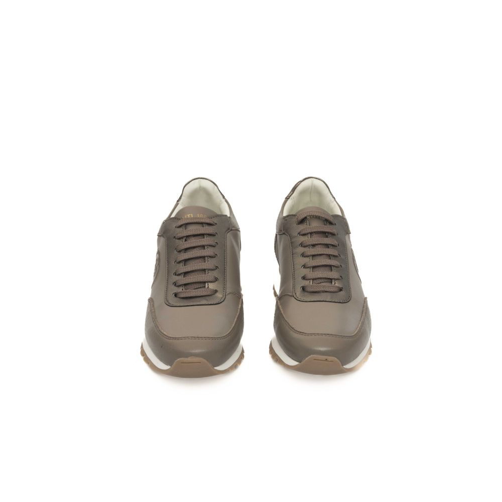 Cerruti 1881 Beige Cowhide Sneaker