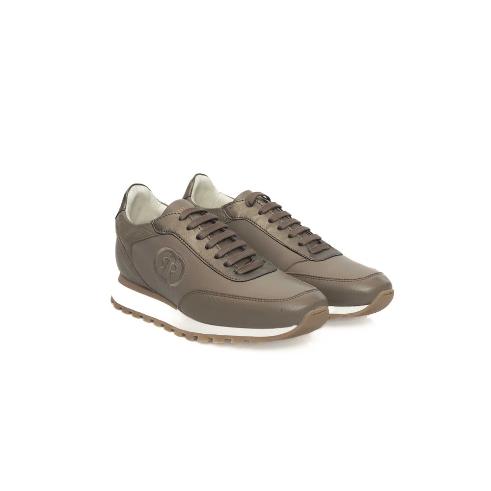 Cerruti 1881 Beige Cowhide Sneaker