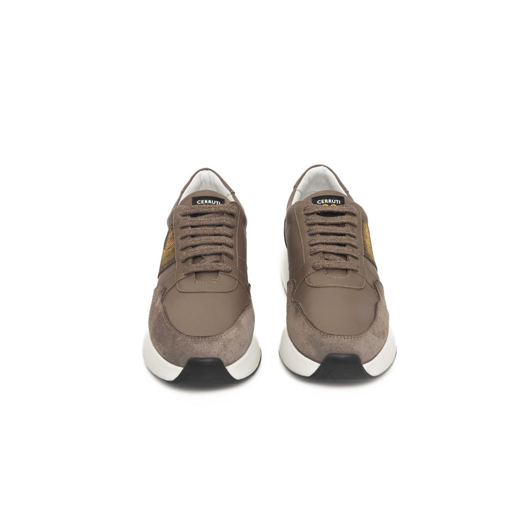 Cerruti 1881 Beige Cowhide Sneaker