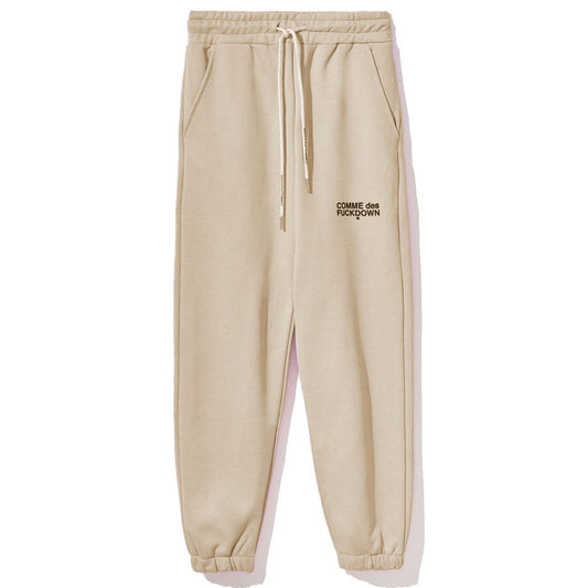 Comme Des Fuckdown Beige Cotton Women Pantalon