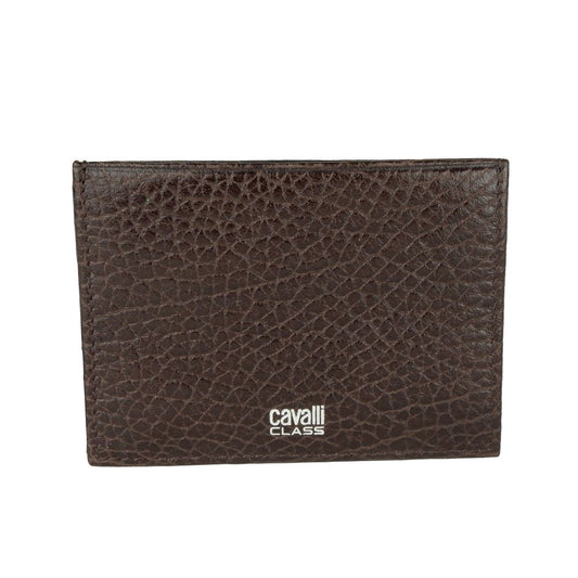 Cavalli Class Brown Calfskin Cardholder