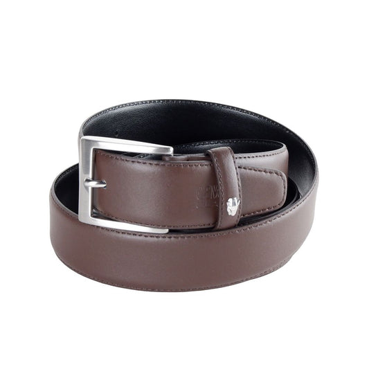 Cavalli Class Brown Leather Di Calfskin Belt