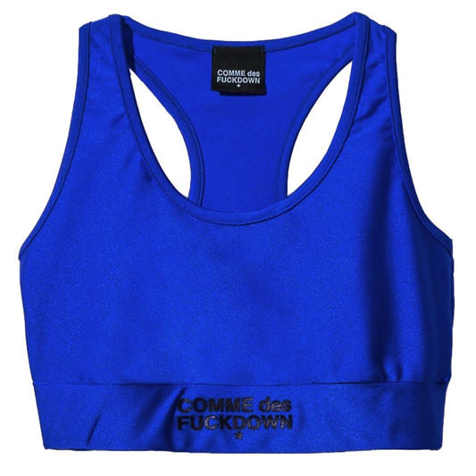 Comme Des Fuckdown Blue Nylon Women's Top